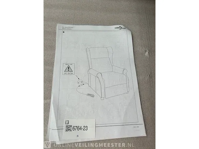 Fauteuil elektrische verstelbaar - afbeelding 2 van  4