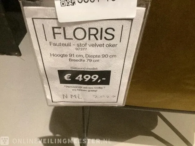 Fauteuil floris , oker - afbeelding 4 van  4