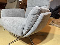Fauteuil, grijs stof, s, chromen poot - afbeelding 2 van  5