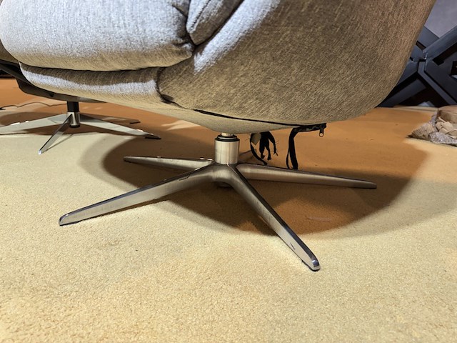 Fauteuil, grijs stof, s, chromen poot - afbeelding 4 van  5