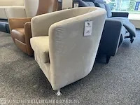 Fauteuil hjort knudsen, licht grijs - cognac