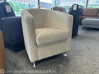 Fauteuil hjort knudsen, licht grijs - cognac - afbeelding 2 van  4