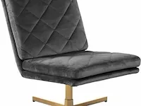 Fauteuil lef collections, colt, grijs/goud - afbeelding 1 van  4