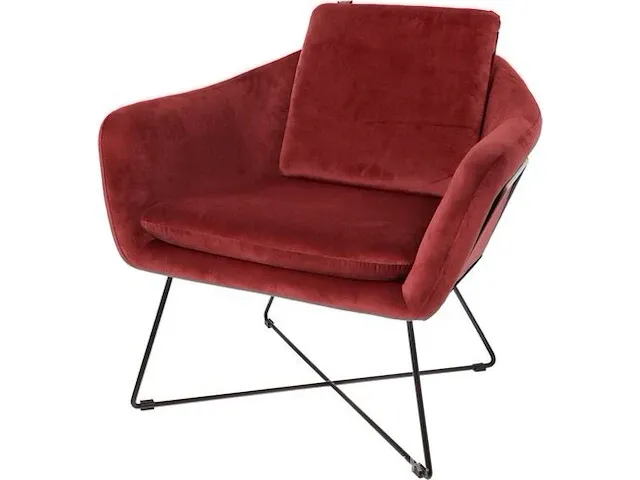 Fauteuil riverdale, ridge, bordeauxrood - afbeelding 1 van  5