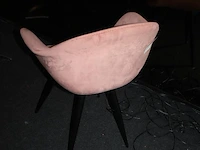 Fauteuil roze gestoffeerd. - afbeelding 3 van  3