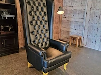 Fauteuil + salontafel set chesterfield, giraffe/caleb, zwart - afbeelding 3 van  3