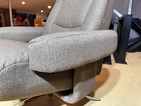 Fauteuil, taupe stof, s, chromen poot - afbeelding 3 van  5