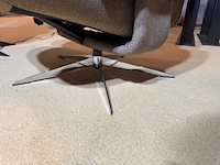 Fauteuil, taupe stof, s, chromen poot - afbeelding 4 van  5