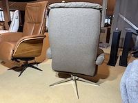 Fauteuil, taupe stof, s, chromen poot - afbeelding 5 van  5