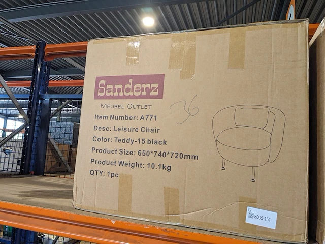 Fauteuil teddy black rond, sanderz, 2025 - afbeelding 2 van  2