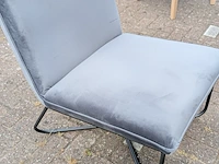 Fauteuil velvet, zazuhome, grijs / chroom - afbeelding 2 van  6