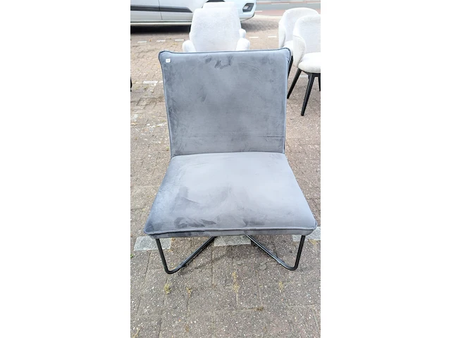 Fauteuil velvet, zazuhome, grijs / chroom - afbeelding 5 van  6