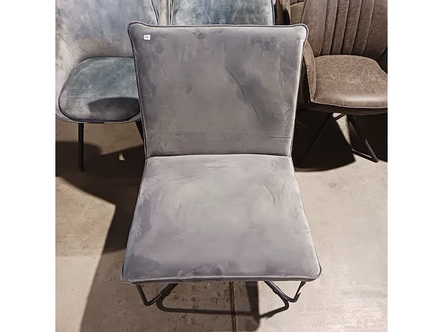 Fauteuil velvet, zazuhome, grijs / chroom - afbeelding 6 van  6