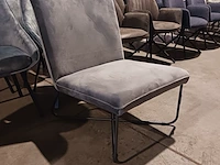 Fauteuil velvet, zazuhome, grijs / chroom - afbeelding 1 van  6