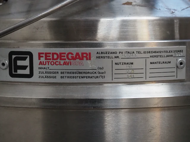Fedegari autoclavi spa - afbeelding 7 van  8
