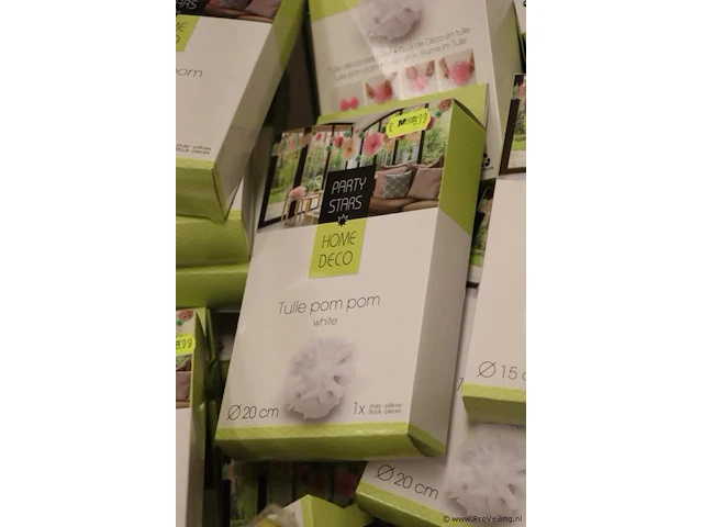 Feestartikel en versieringen o.a. tulle pom pom; partij - afbeelding 3 van  3