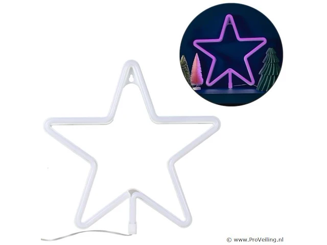 Feestelijke ster paars - afbeelding 1 van  3
