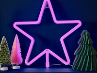 Feestelijke ster roze - afbeelding 2 van  3