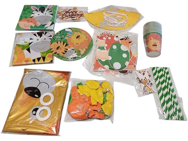 Feestpakket safari - 97 delig 5 set - afbeelding 2 van  3