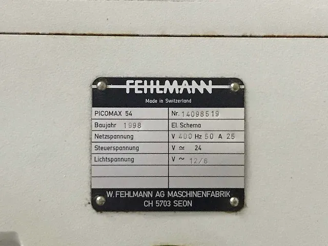 Fehlmann - picomax 54 - cnc milling machines - afbeelding 8 van  8