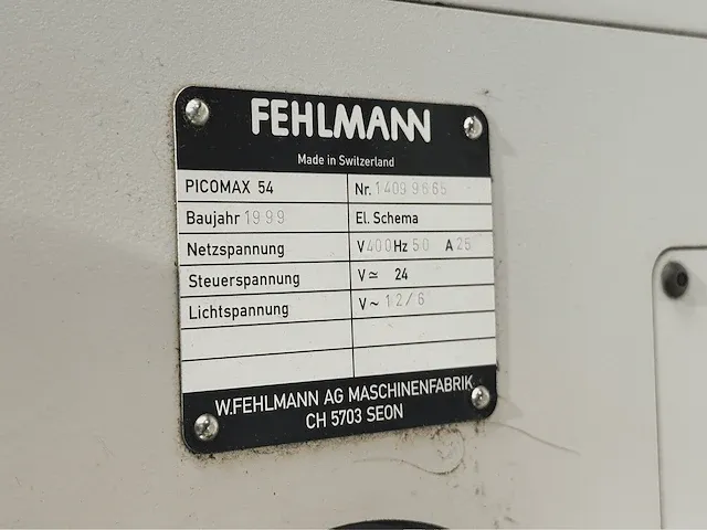 Fehlmann picomax p54 cnc freesmachine - afbeelding 16 van  17