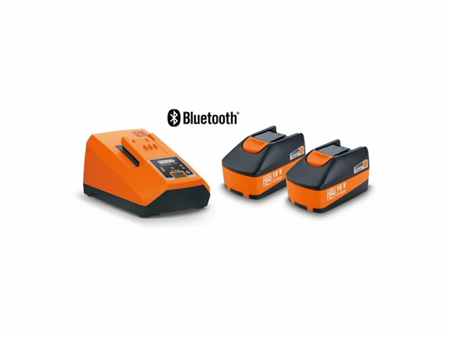 Fein 18v 2x reserve accu 6.0 ah + lader startset - afbeelding 1 van  3