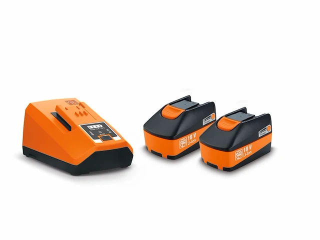 Fein 18v 2x reserve accu 6.0 ah + lader startset - afbeelding 2 van  3