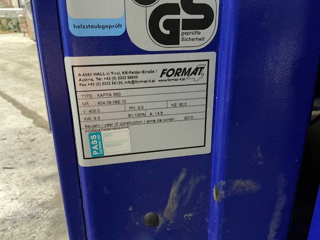 Felder - 2010 - format 4 kappa 550 - formaatcirkelzaagmachine - afbeelding 5 van  14