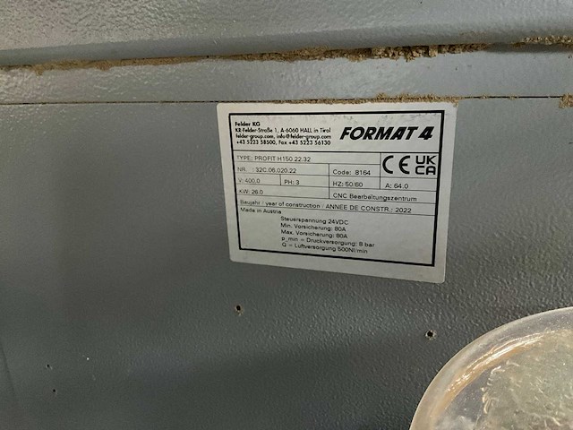 Felder - 2022 - format 4 profit h150 22.32 - 5-assige bewerkingscentra - afbeelding 40 van  47