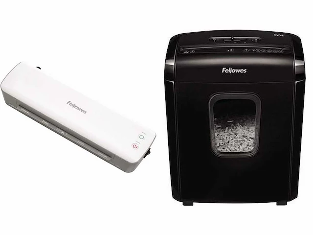 Fellowes lamineermachine | 6m papiervernietiger - afbeelding 1 van  2