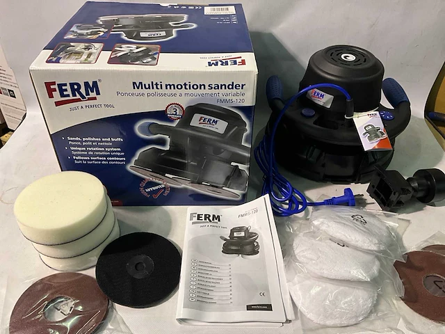 Ferm - ferm schuur- & polijstmachine fmms-120 230v 120w (20x) - afbeelding 2 van  4