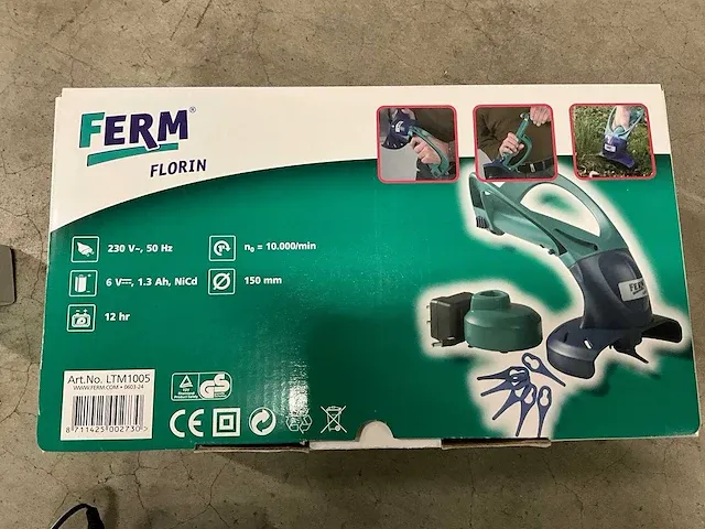 Ferm - florin fhgt-6v - handgrastrimmer v.v. 6v accu (8x) - afbeelding 4 van  4