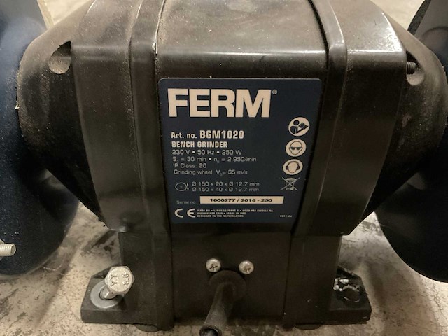 Ferm bgm1020 2-steens werkbankslijper - afbeelding 2 van  2
