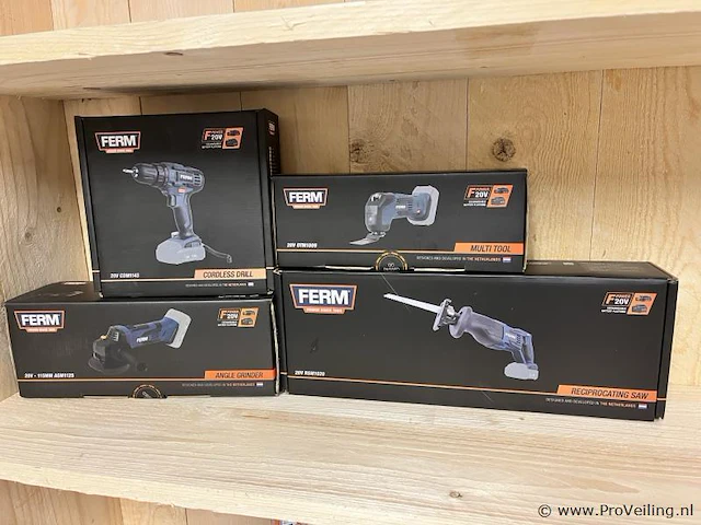 Ferm elektrisch gereedschap-set inclusief accu´s - afbeelding 1 van  3