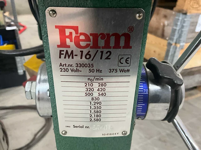 Ferm fm 16/12 kolomboormachine - afbeelding 5 van  5