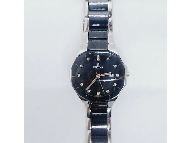 Festina f16399 ceramic dameshorloge met diamantjes - afbeelding 1 van  8