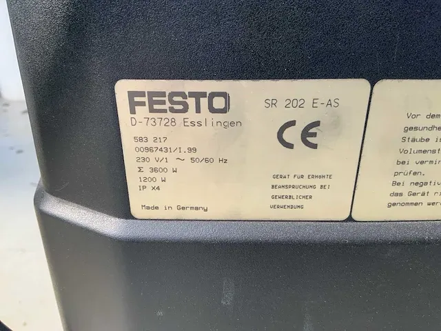 Festo sr 202 e-as industriële/calamiteiten stofzuiger - afbeelding 5 van  5