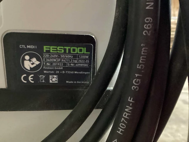 Festool - 2022 - ctl midi - industriële stofzuiger - afbeelding 4 van  5