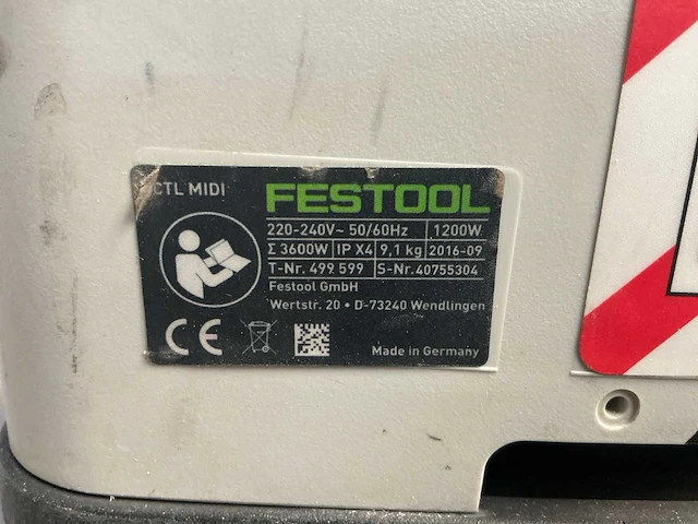 Festool ctl midi industriële stofzuiger - afbeelding 5 van  5