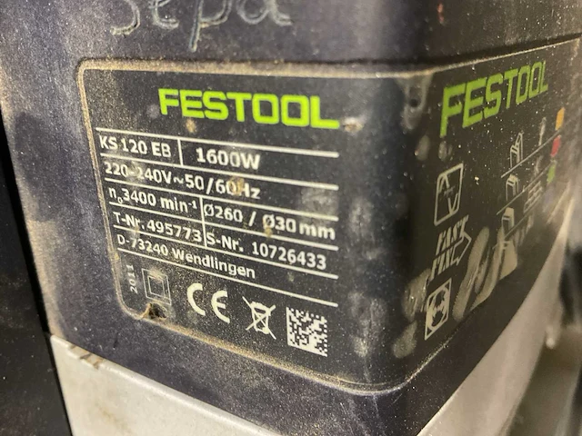 Festool kapex 120 eb afkortcirkelzaagmachine - afbeelding 3 van  3