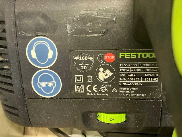 Festool ts 55 rebq invalcirkelzaag - afbeelding 3 van  4