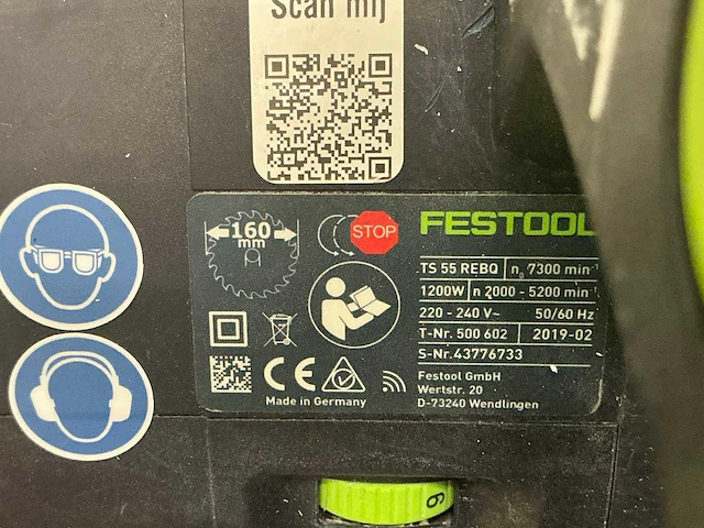 Festool ts 55 rebq invalcirkelzaag - afbeelding 3 van  4