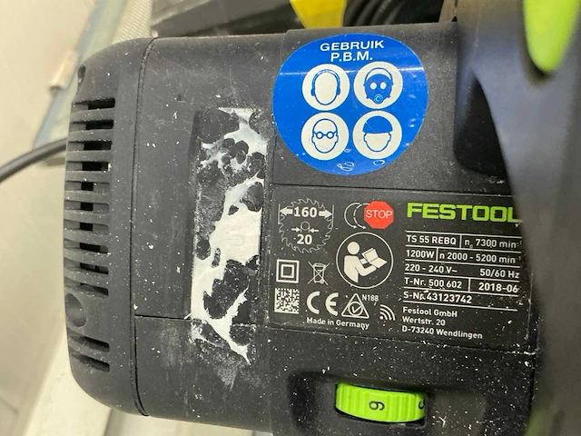 Festool ts 55 rebq invalcirkelzaag - afbeelding 4 van  5