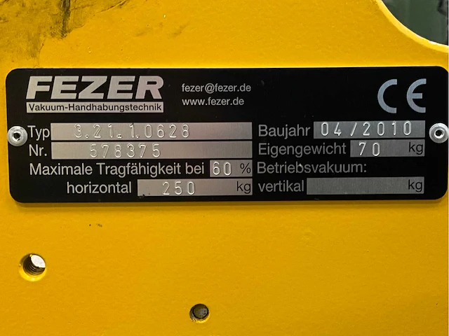 Fezer 3.21.1.0628 vacuümheffer - afbeelding 8 van  8