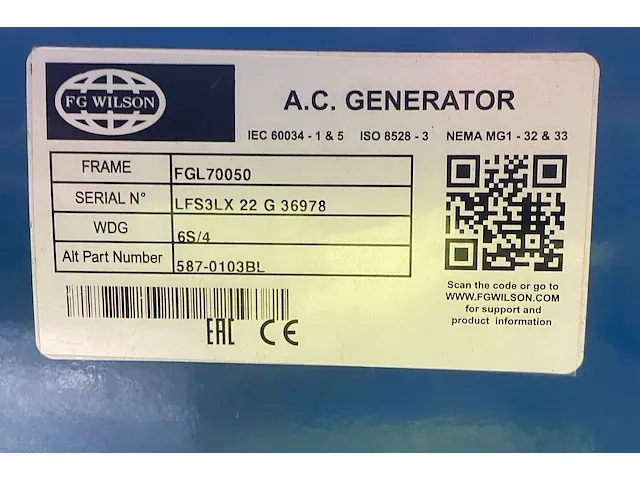 Fg wilson p1100-1 - 1100 kva - open generator - afbeelding 4 van  17
