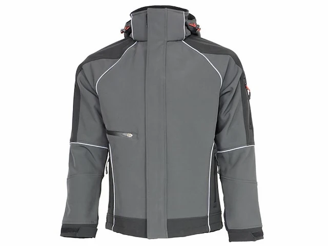 Fhb softshell jack walter maat m antraciet zwart grijs 78518-1220-m - afbeelding 1 van  1