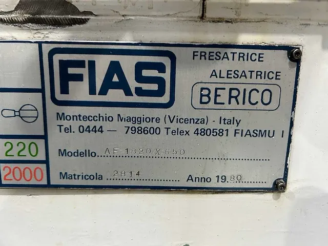 Fias berico - af 1530x750x750 - cnc freesmachine - afbeelding 38 van  43