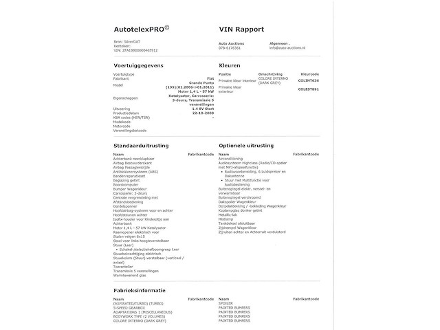 Fiat grande punto 1.4 nero bianco, 2009, 45-jfb-9 - afbeelding 24 van  25