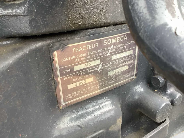 Fiat/someca 615 trekker/tractor - afbeelding 12 van  13