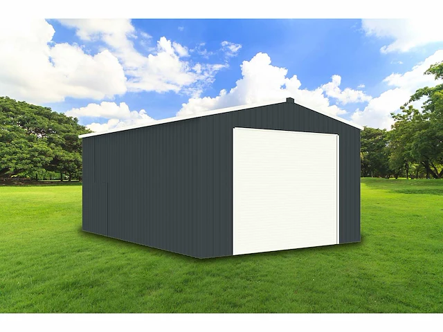 Field 1419-h252 metalen garage met elektrische roldeur, 26 m2 / 5,90x4,40 meter - afbeelding 4 van  13